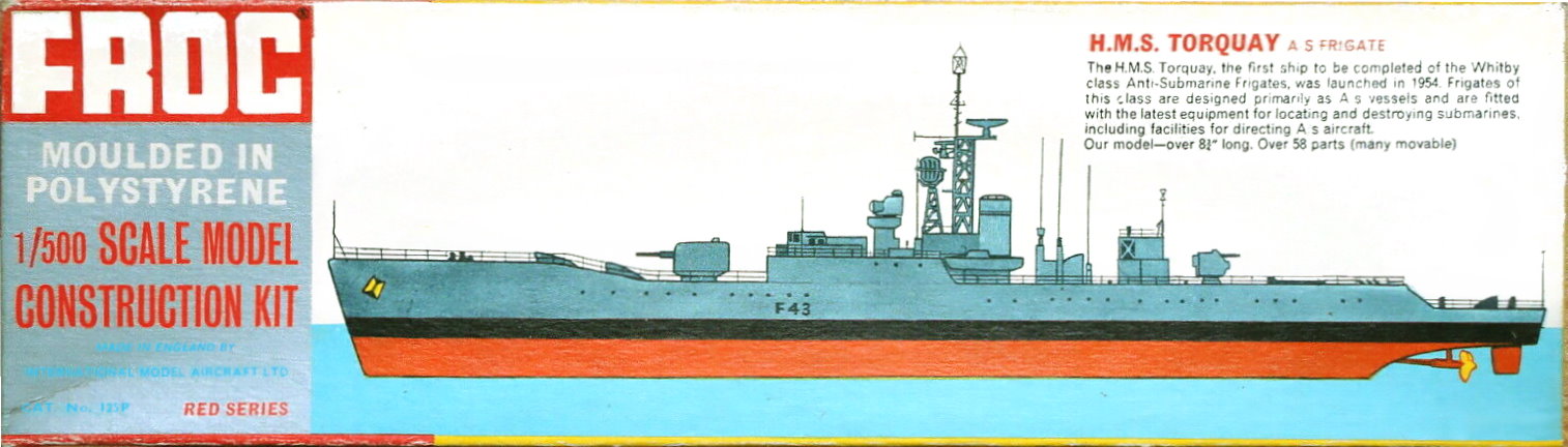 Коробка FROG 125P  HMS Torquay A.S. Frigate, IMA Ltd, 1963